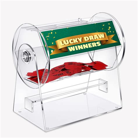 clear raffle ticket boxes.